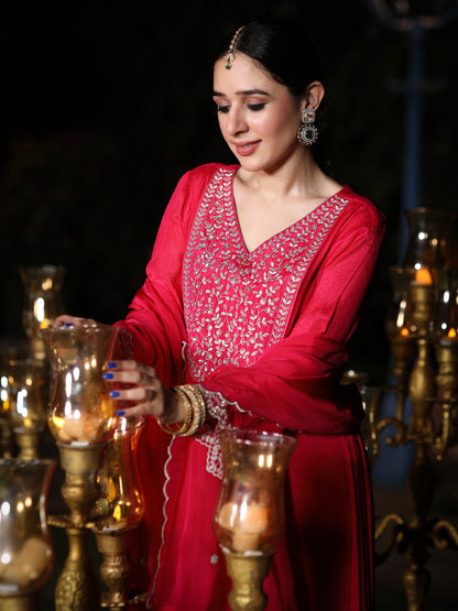 Rani Pink Chinnon Suit Set