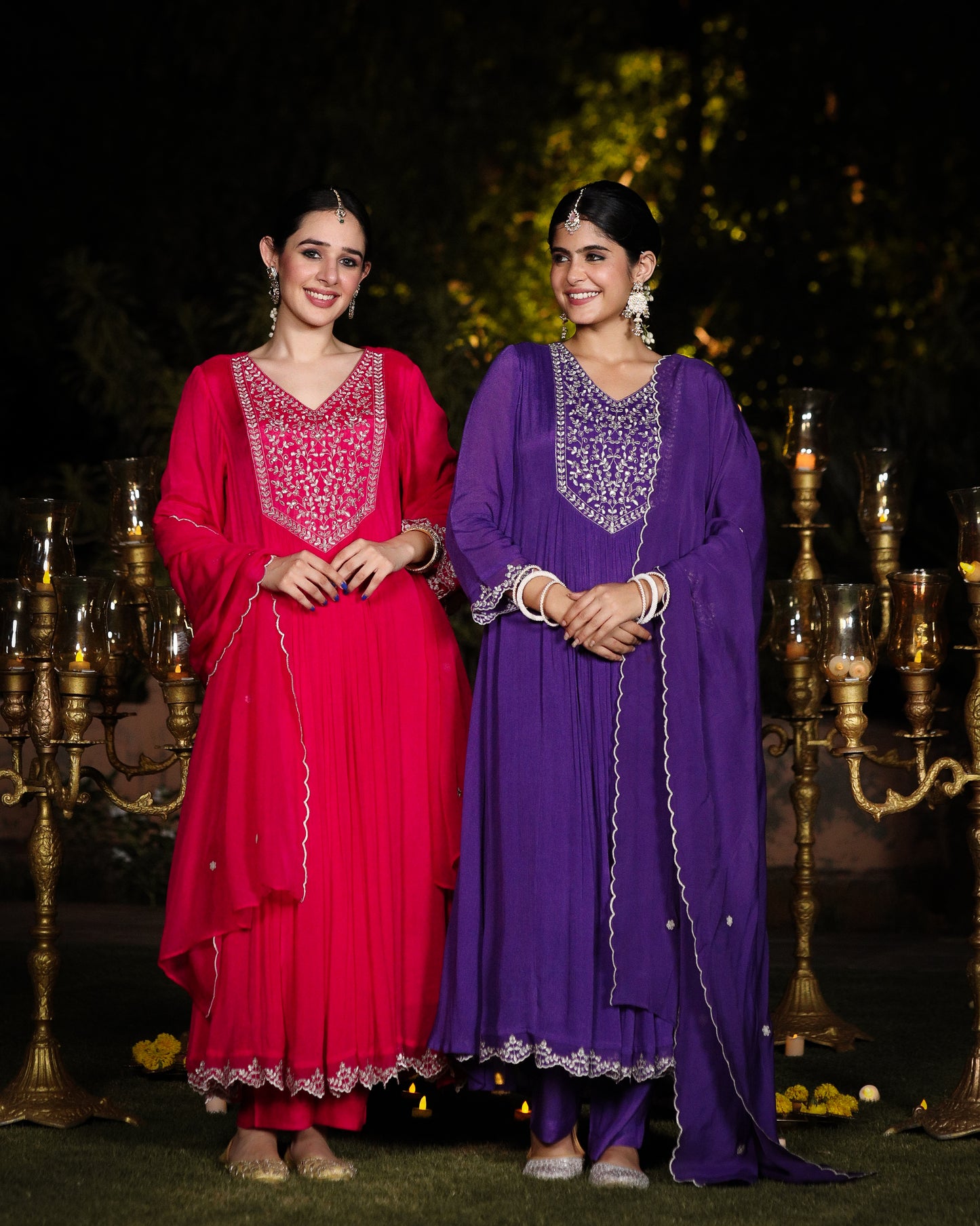 Rani Pink Chinnon Suit Set