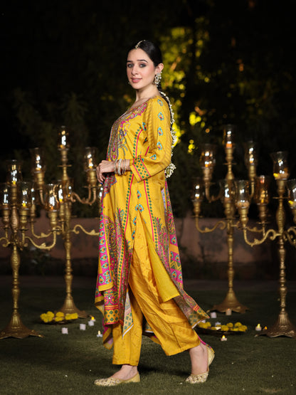 Yellow Pakistani Muslin Suit Set