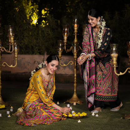 Yellow Pakistani Muslin Suit Set