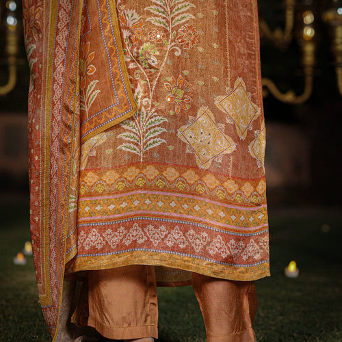 Ash Brown Shimmer Suit Set