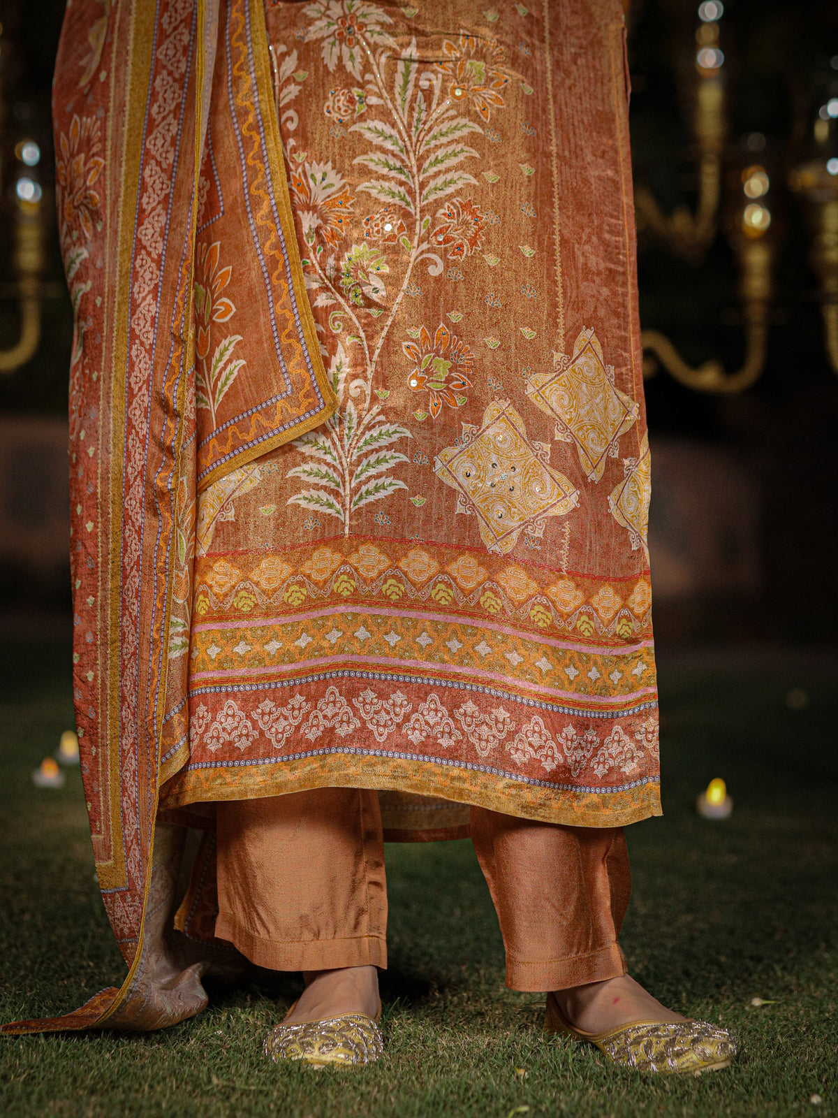Ash Brown Shimmer Suit Set