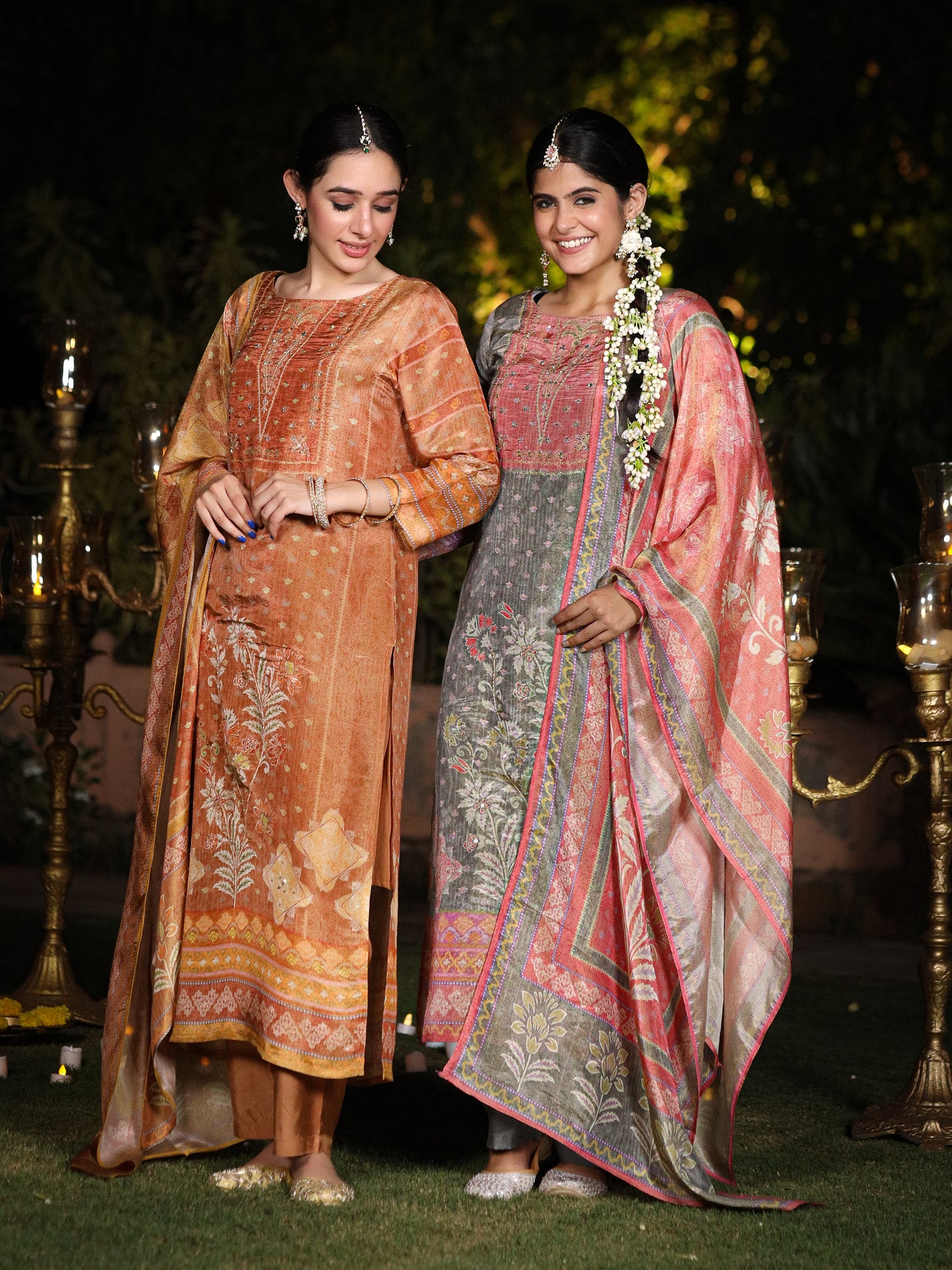 Ice Grey Shimmer Suit Set