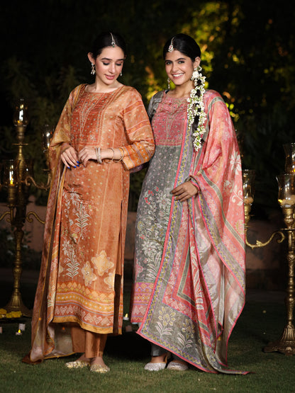 Ice Grey Shimmer Suit Set