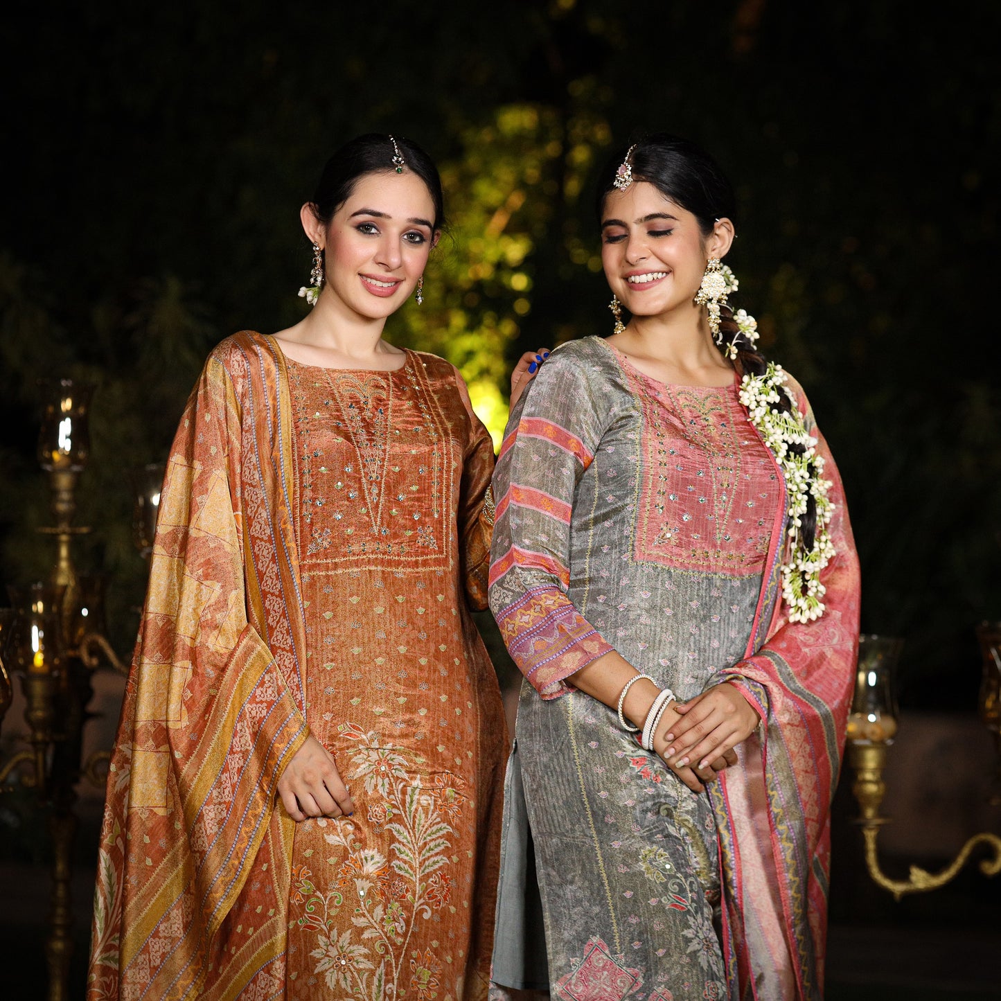 Ice Grey Shimmer Suit Set