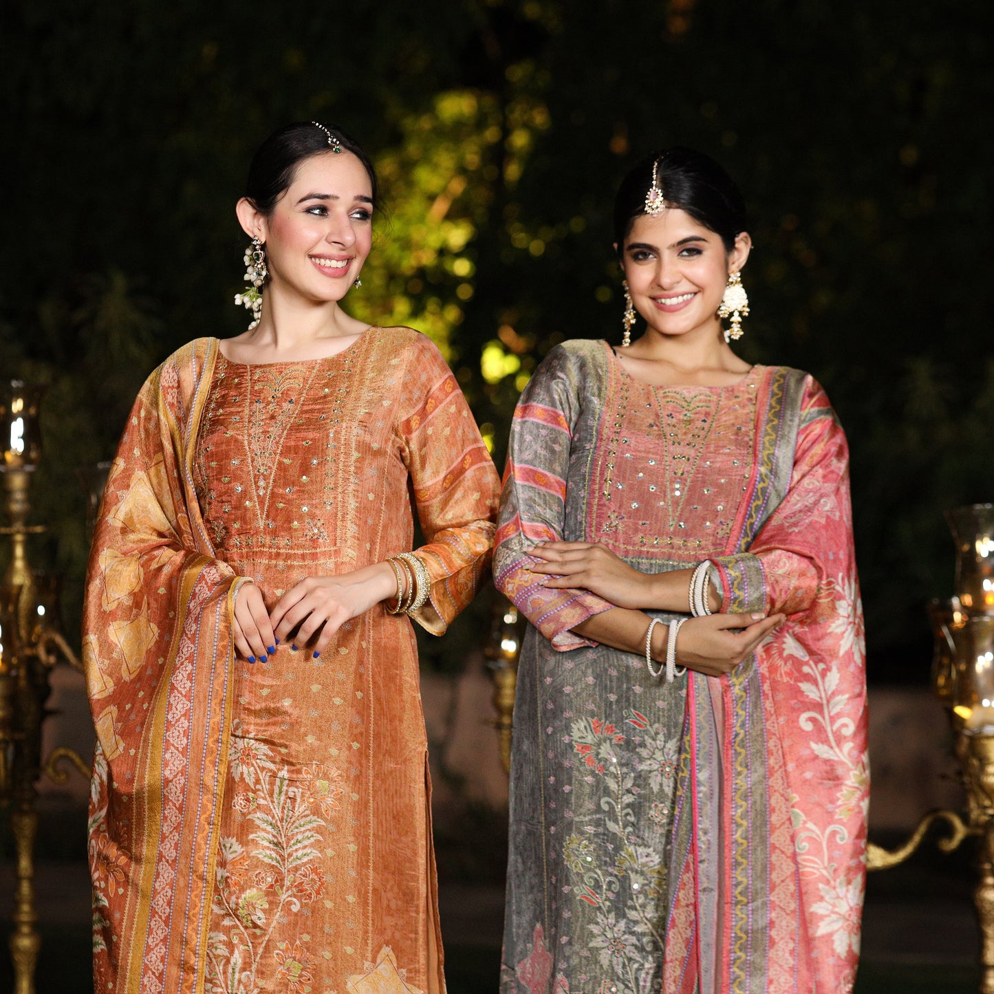 Ice Grey Shimmer Suit Set