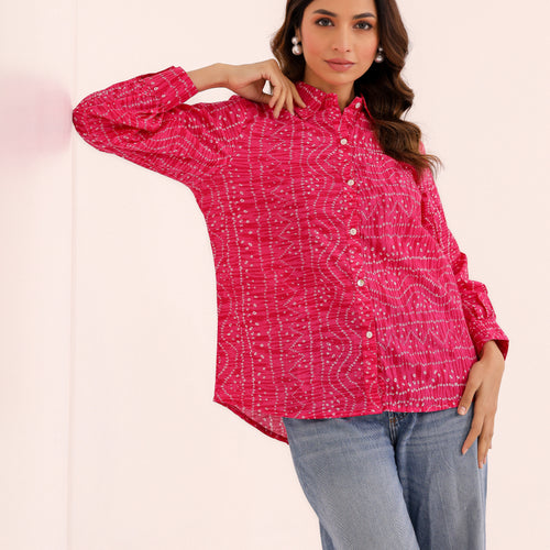 Rewa Pure Cotton Bandhni Shirt