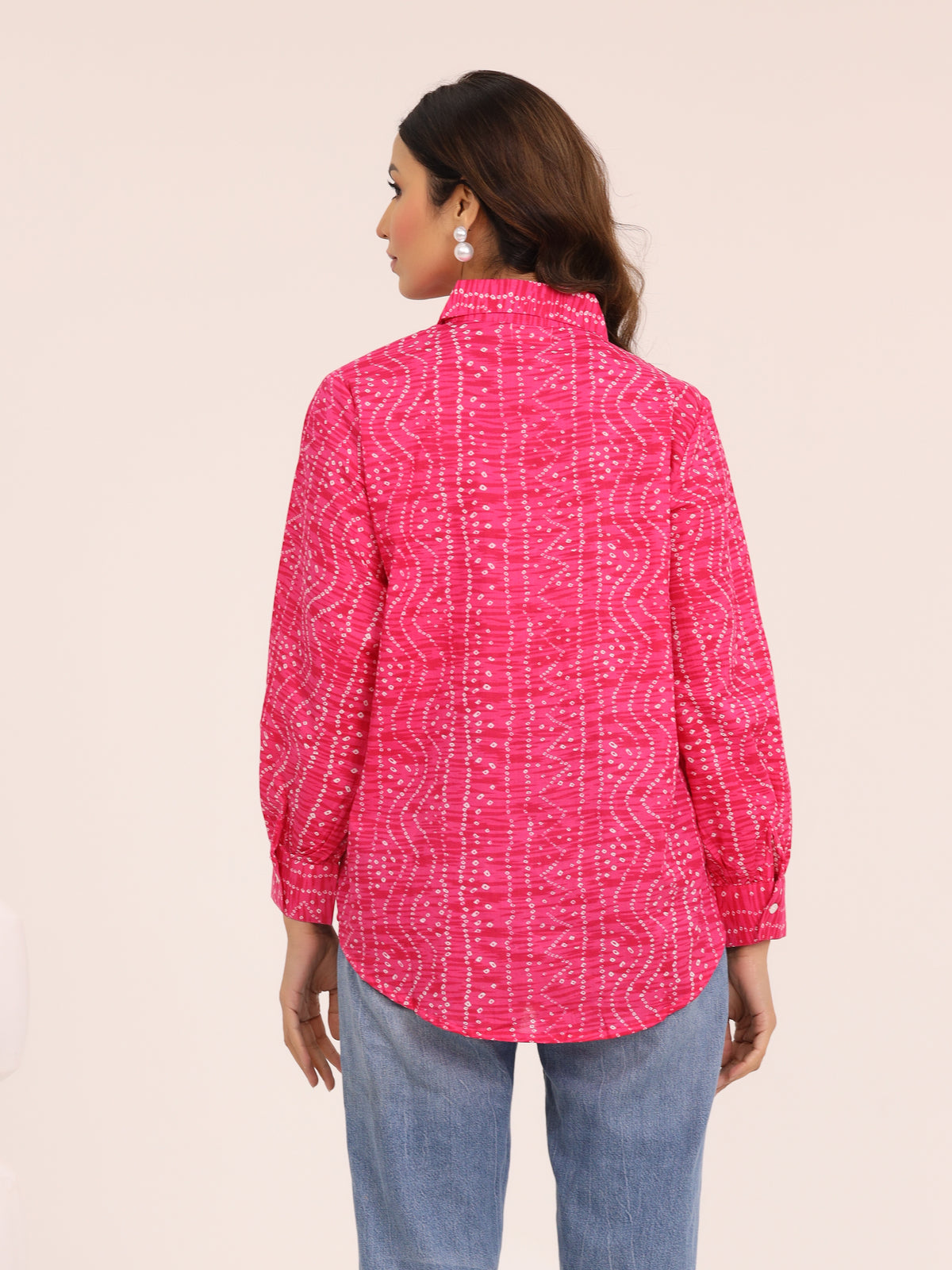 Rewa Pure Cotton Bandhni Shirt