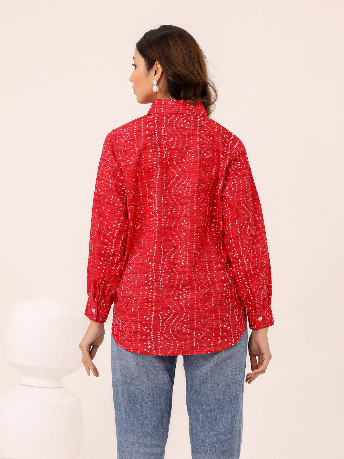 Rewa Pure Cotton Bandhni Shirt