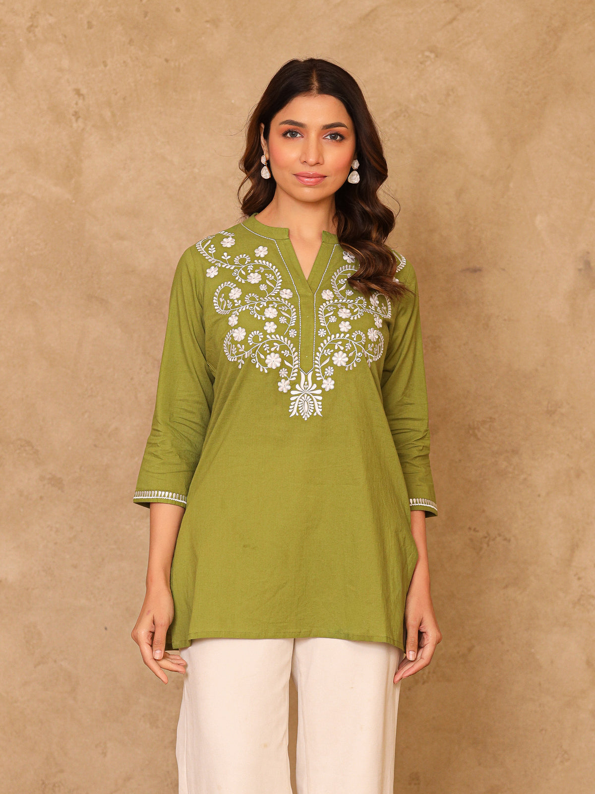 Noor Pure Cotton Embroidered Cotton Top