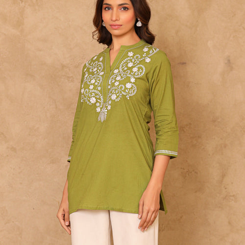 Noor Pure Cotton Embroidered Cotton Top