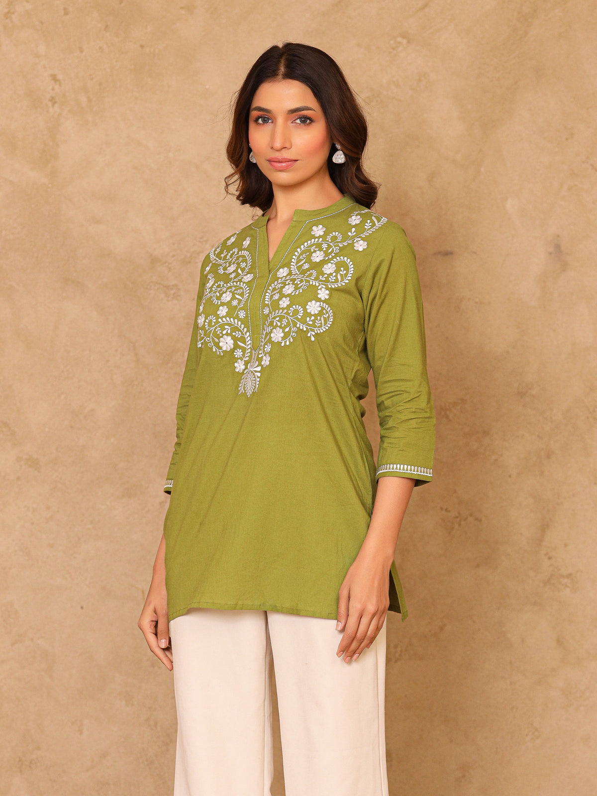 Noor Pure Cotton Embroidered Cotton Top