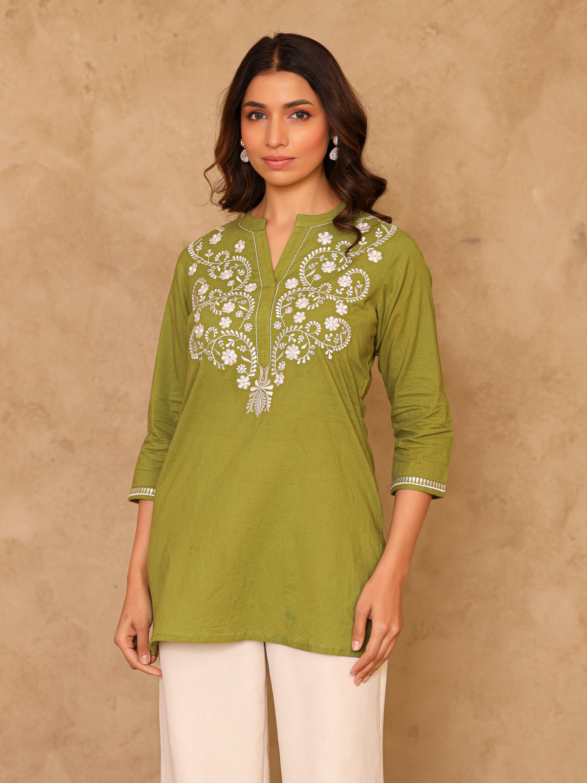 Noor Pure Cotton Embroidered Cotton Top