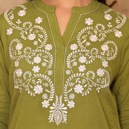Noor Pure Cotton Embroidered Cotton Top
