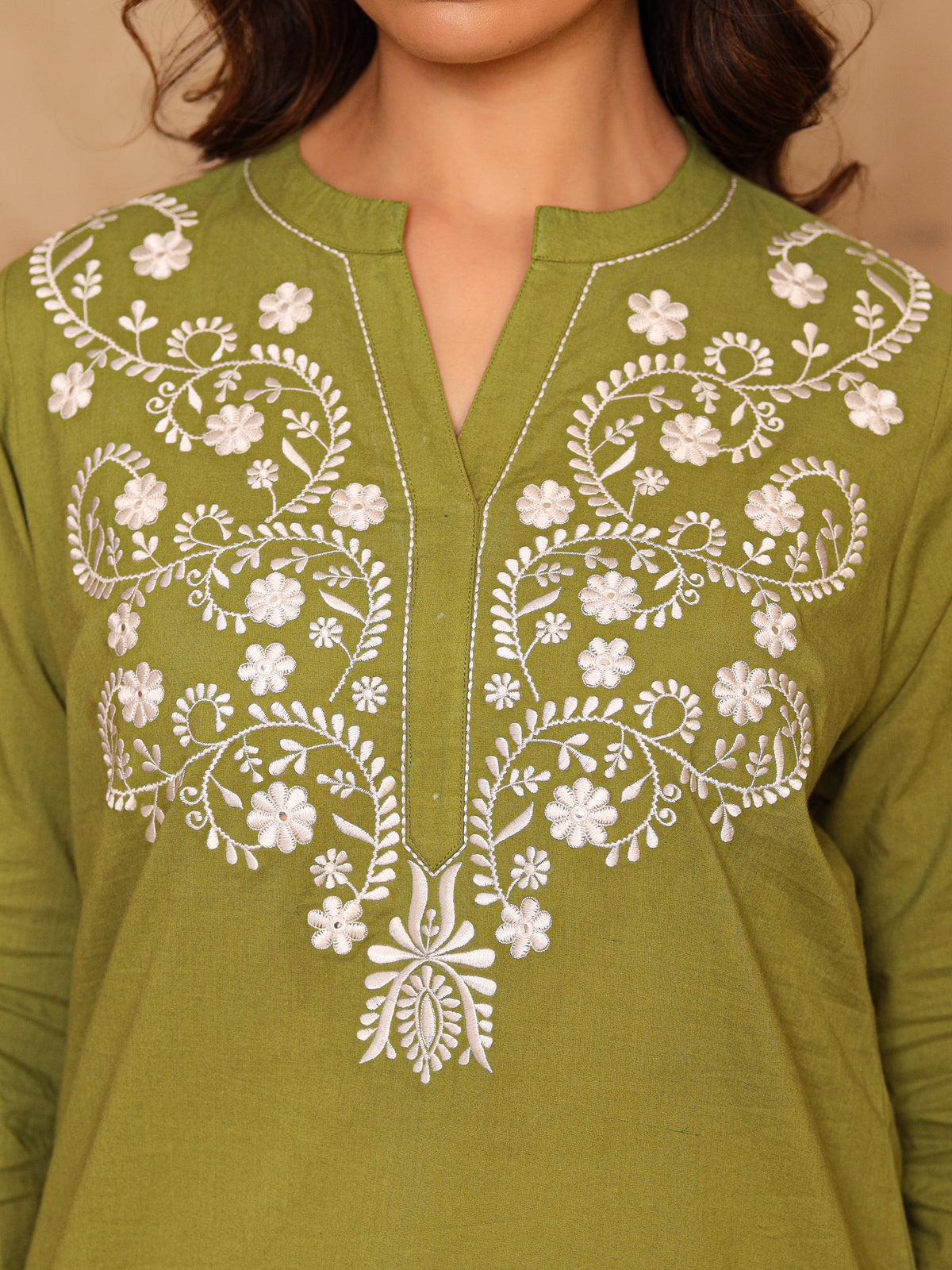 Noor Pure Cotton Embroidered Cotton Top