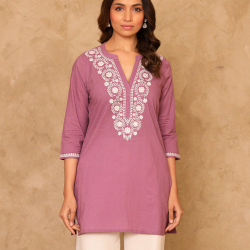 Noor Pure Cotton Embroidered Cotton Top