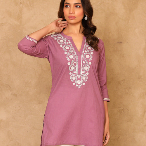 Noor Pure Cotton Embroidered Cotton Top