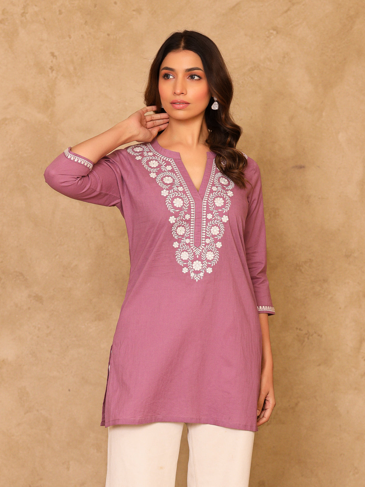 Noor Pure Cotton Embroidered Cotton Top