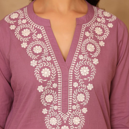 Noor Pure Cotton Embroidered Cotton Top