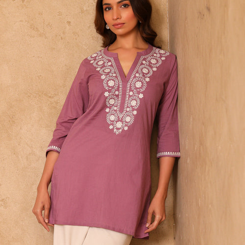 Noor Pure Cotton Embroidered Cotton Top