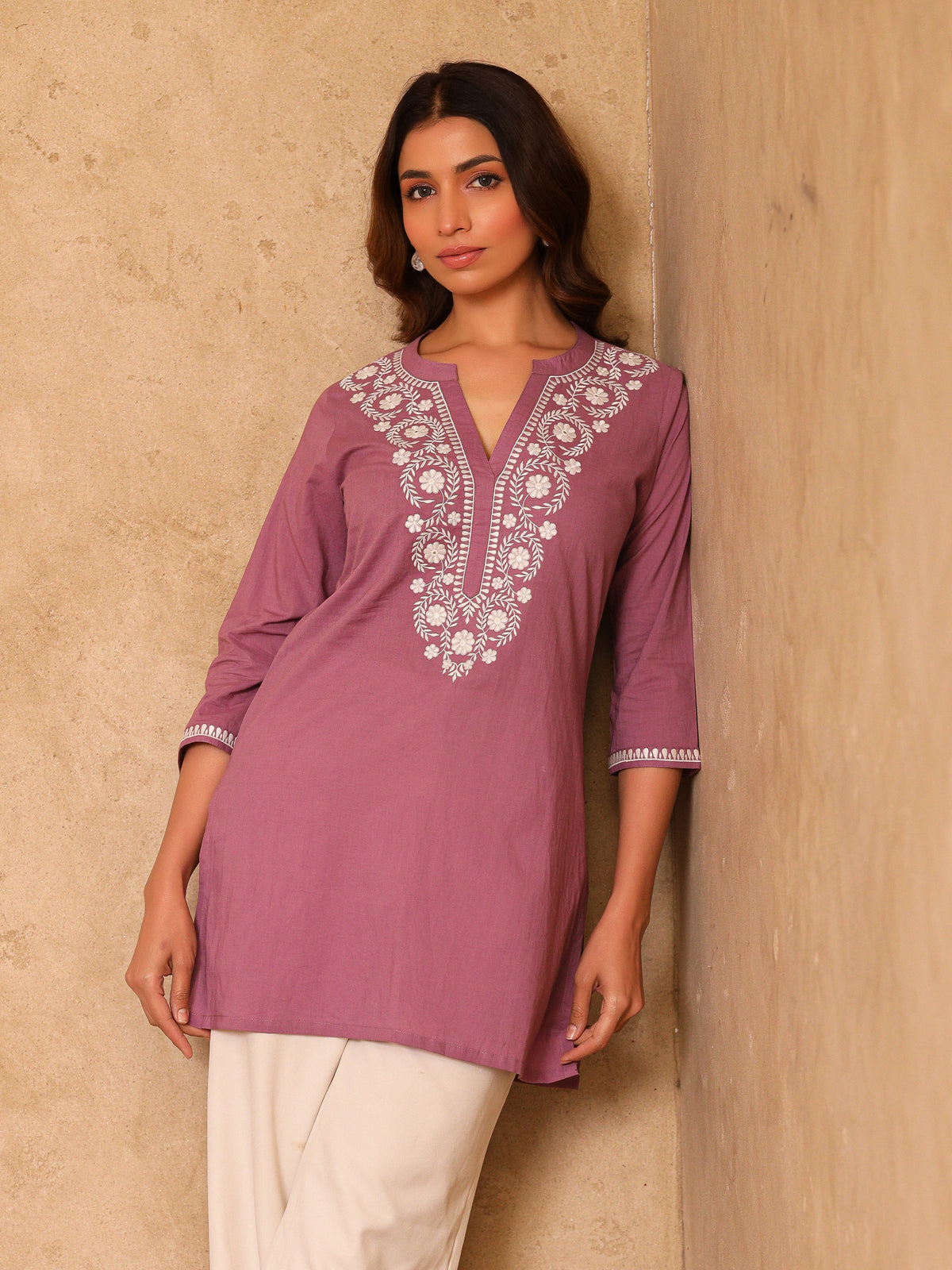 Noor Pure Cotton Embroidered Cotton Top