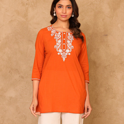 Noor Pure Cotton Embroidered Cotton Top