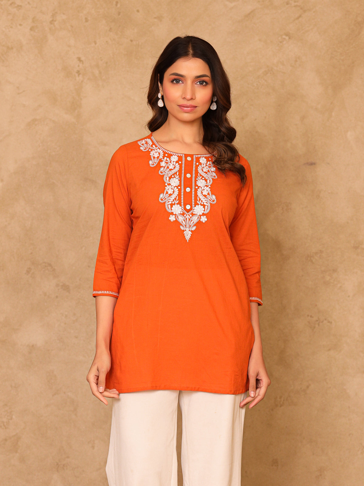 Noor Pure Cotton Embroidered Cotton Top