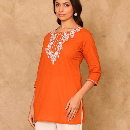 Noor Pure Cotton Embroidered Cotton Top