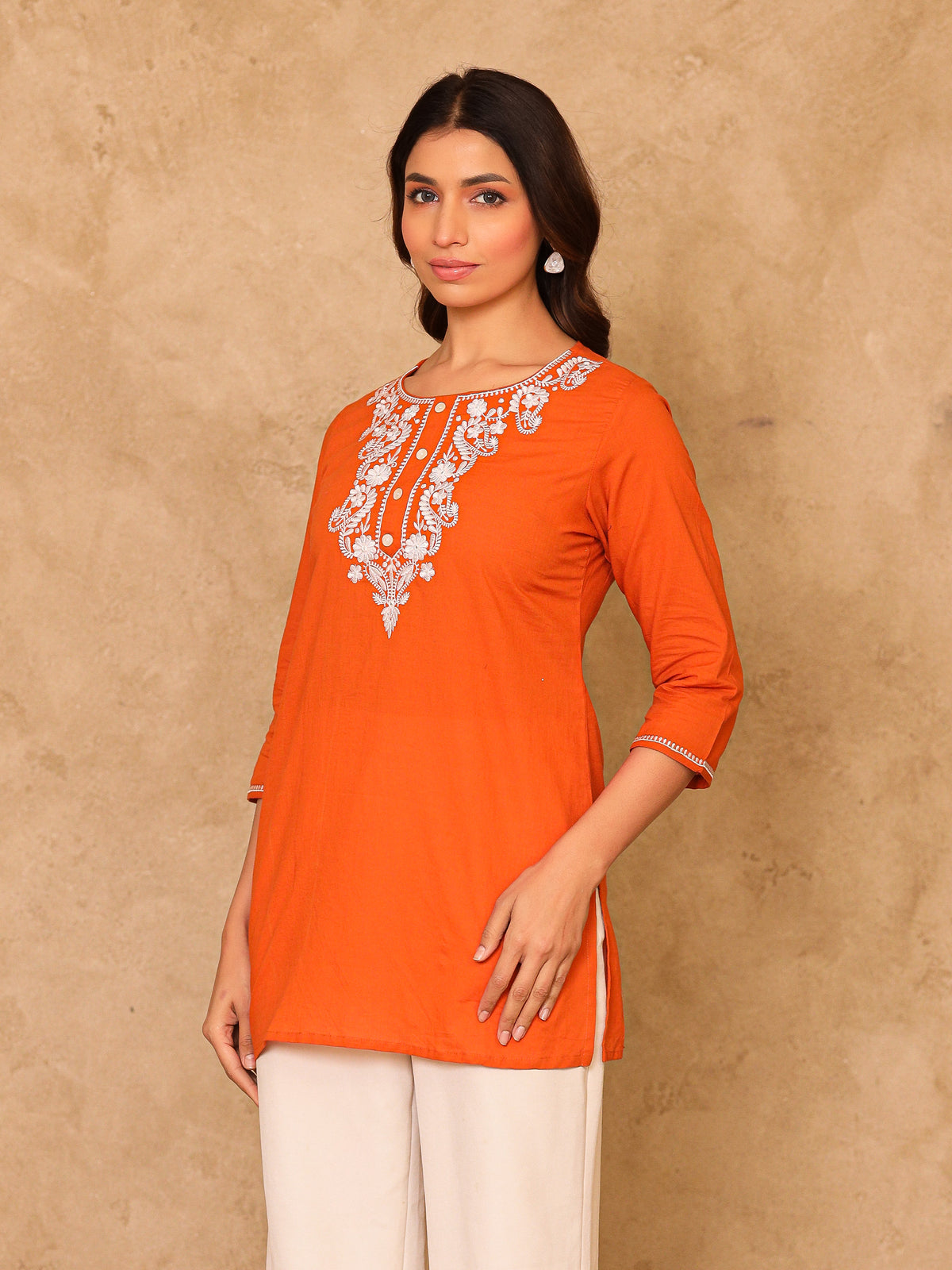 Noor Pure Cotton Embroidered Cotton Top