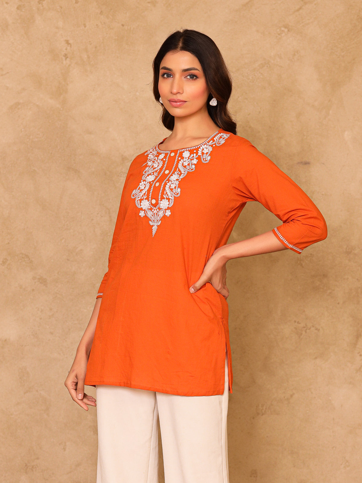 Noor Pure Cotton Embroidered Cotton Top