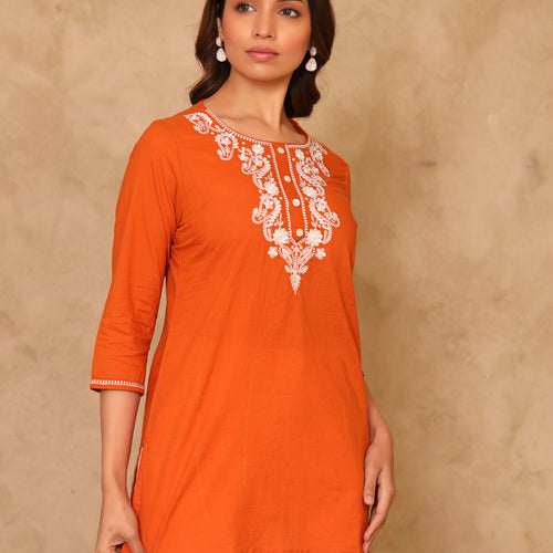 Noor Pure Cotton Embroidered Cotton Top
