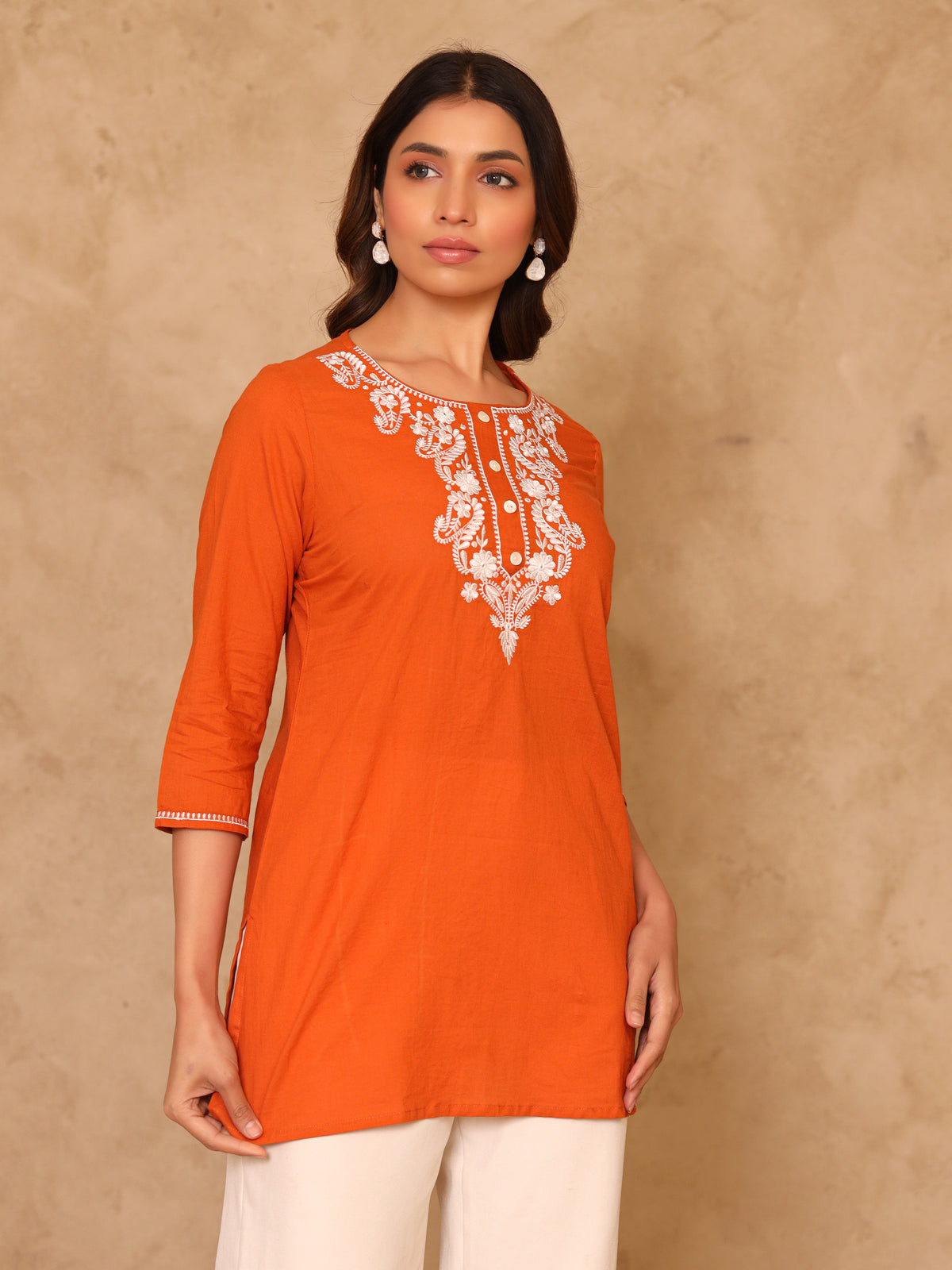 Noor Pure Cotton Embroidered Cotton Top