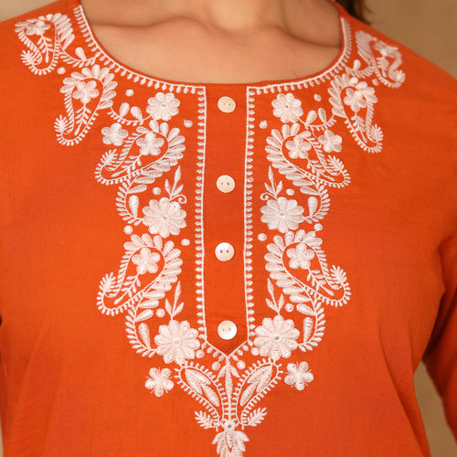 Noor Pure Cotton Embroidered Cotton Top