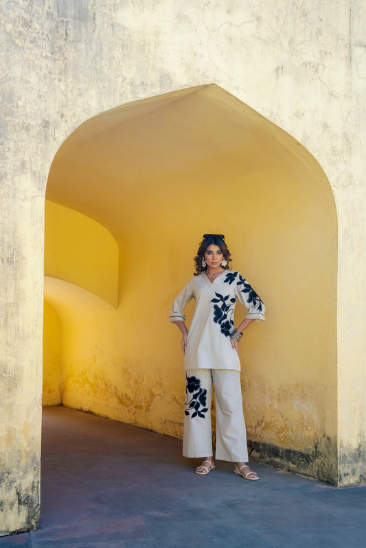 Floral Embroidery Co-ord Set