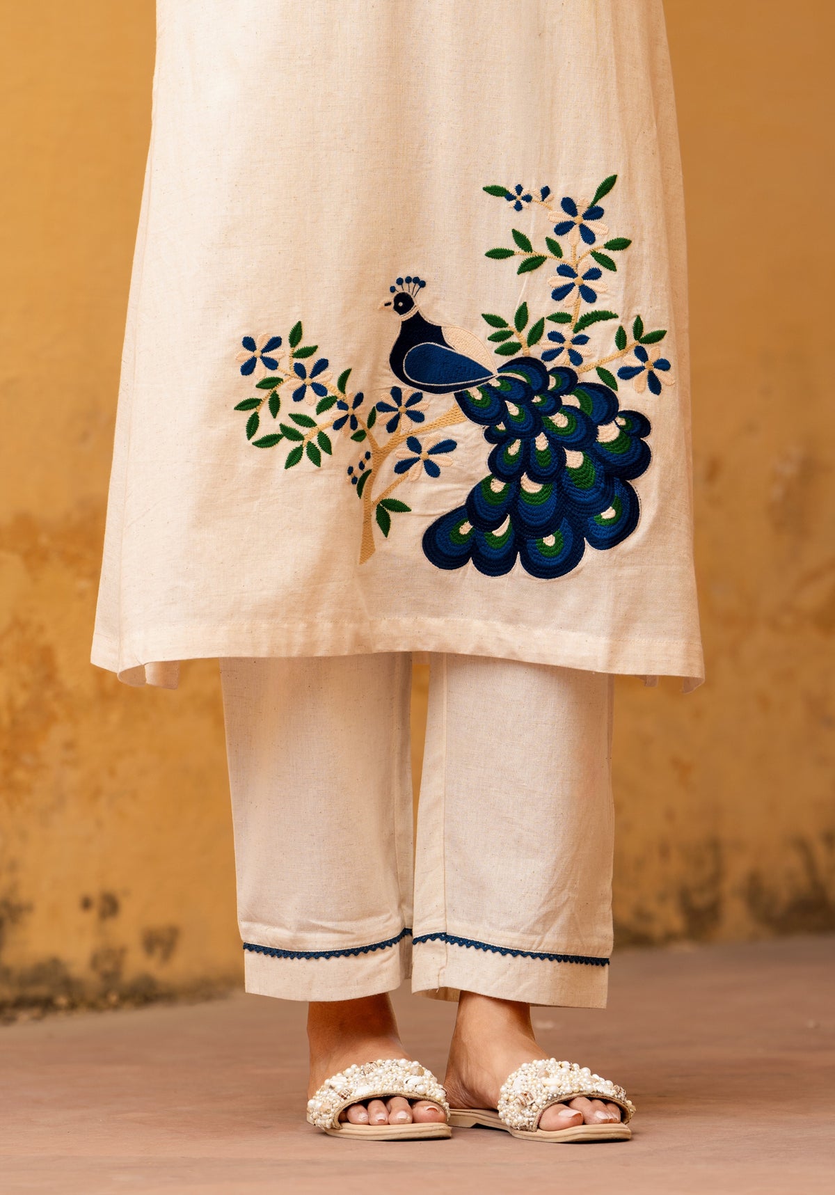 Peacock Embroidered Co-ord Set