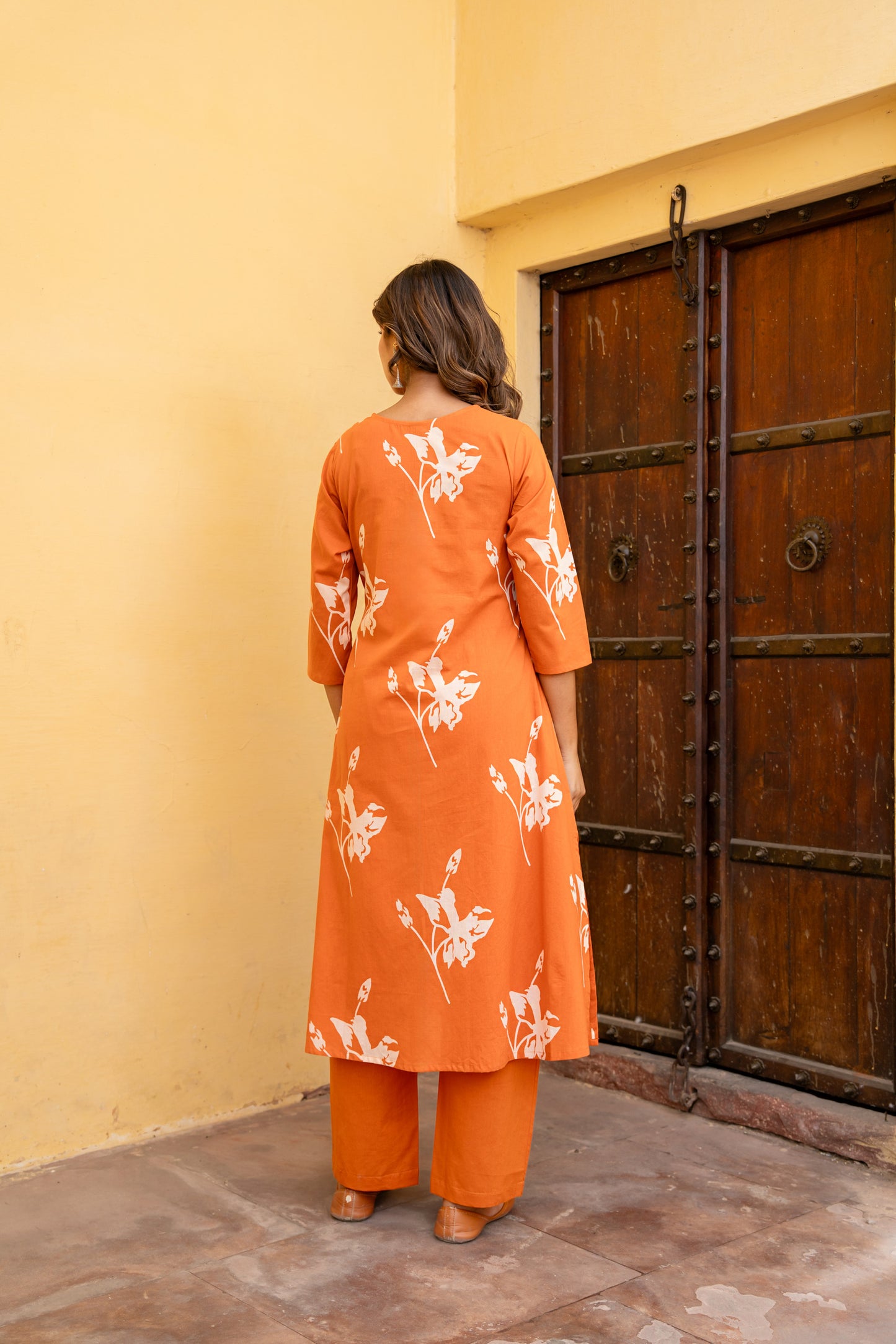 Floral Printed Cotton Kurta Set