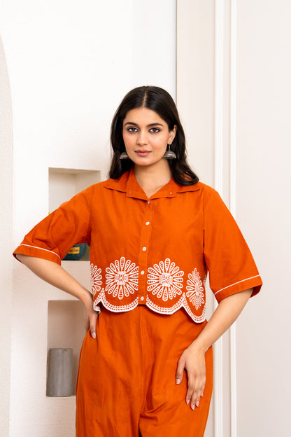 Pure Cotton Embroidery Co-ord Set