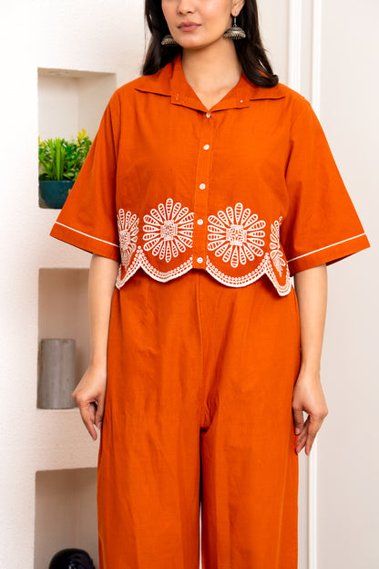 Pure Cotton Embroidery Co-ord Set