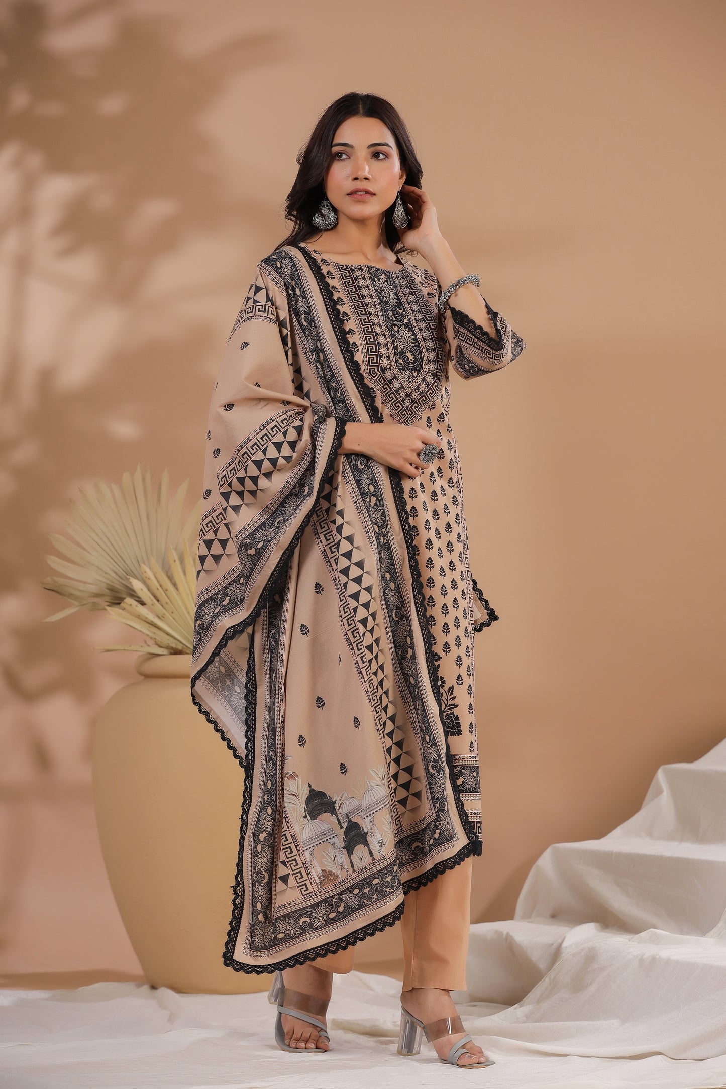 Cheeku Black Mughal Suit Set