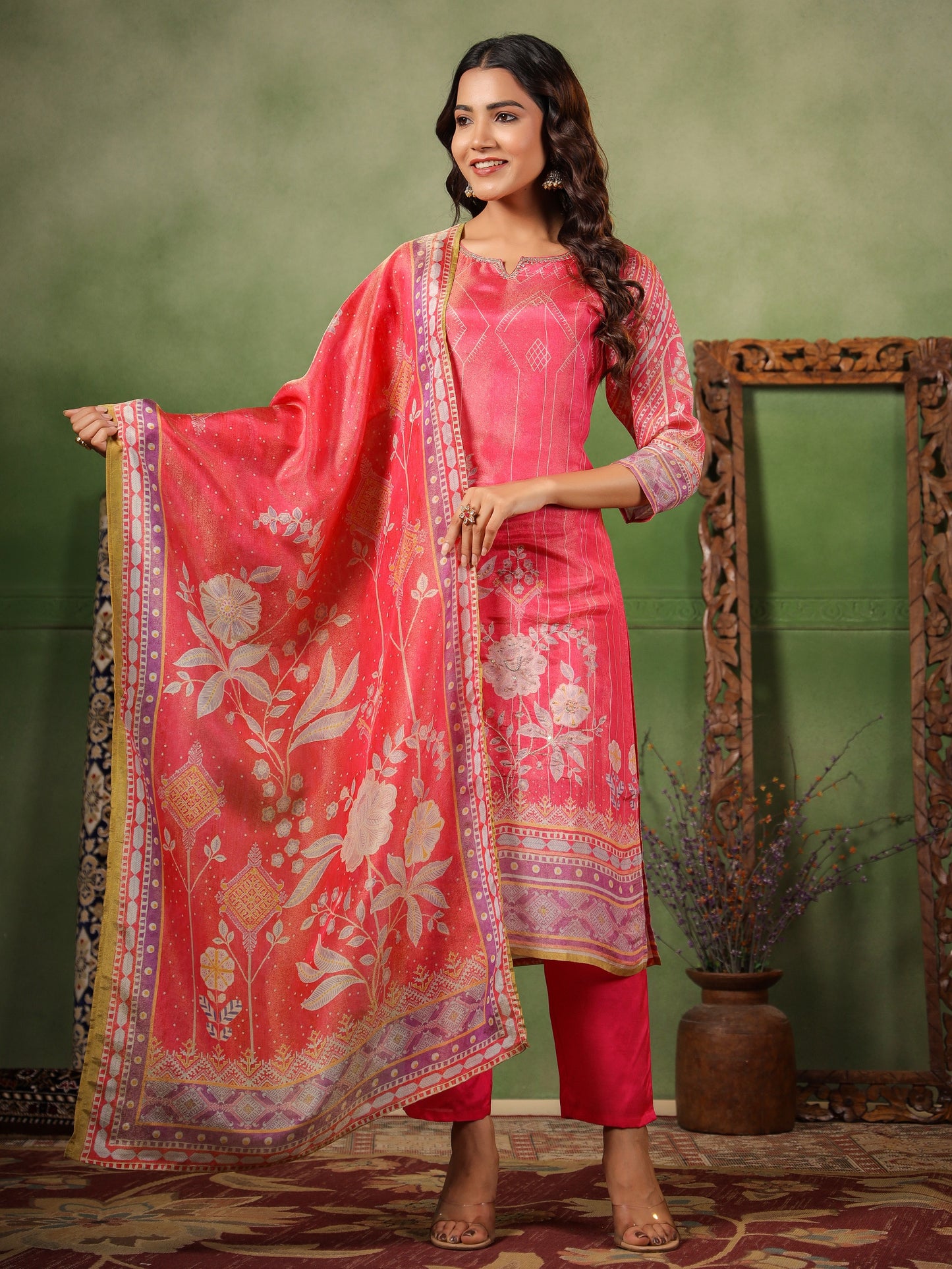 Blush pink Shimmer Suit Set