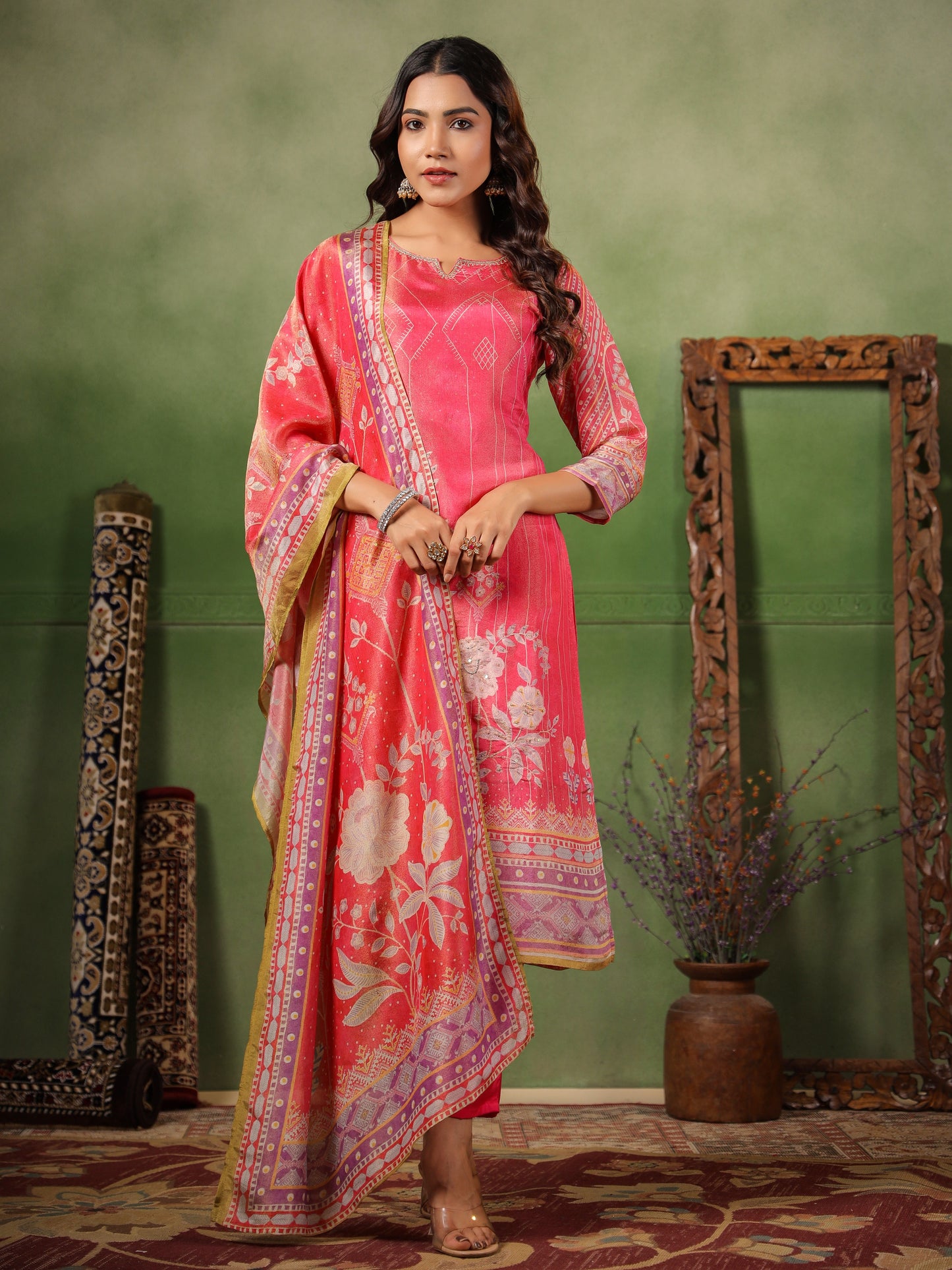 Blush pink Shimmer Suit Set