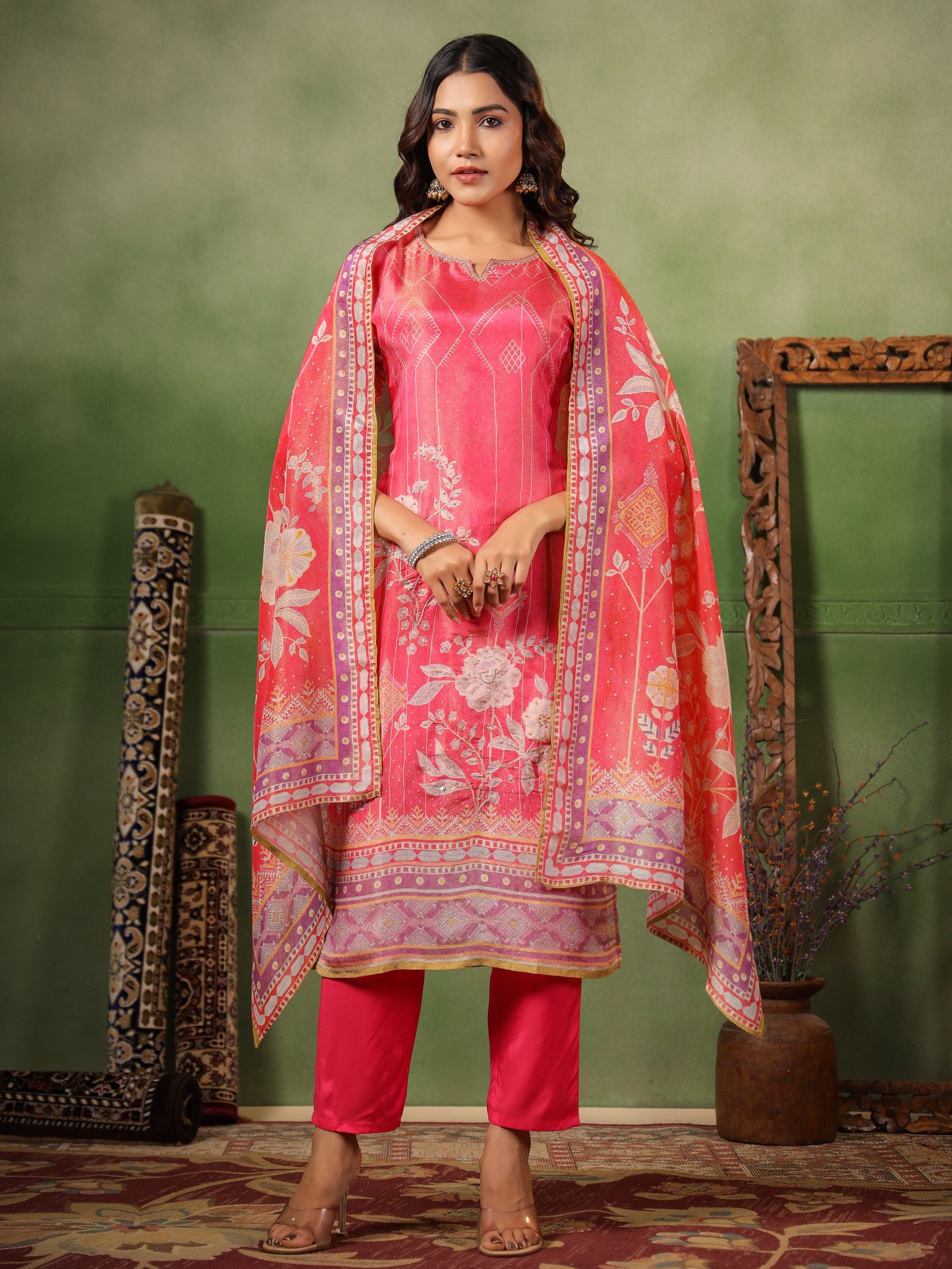 Blush pink Shimmer Suit Set