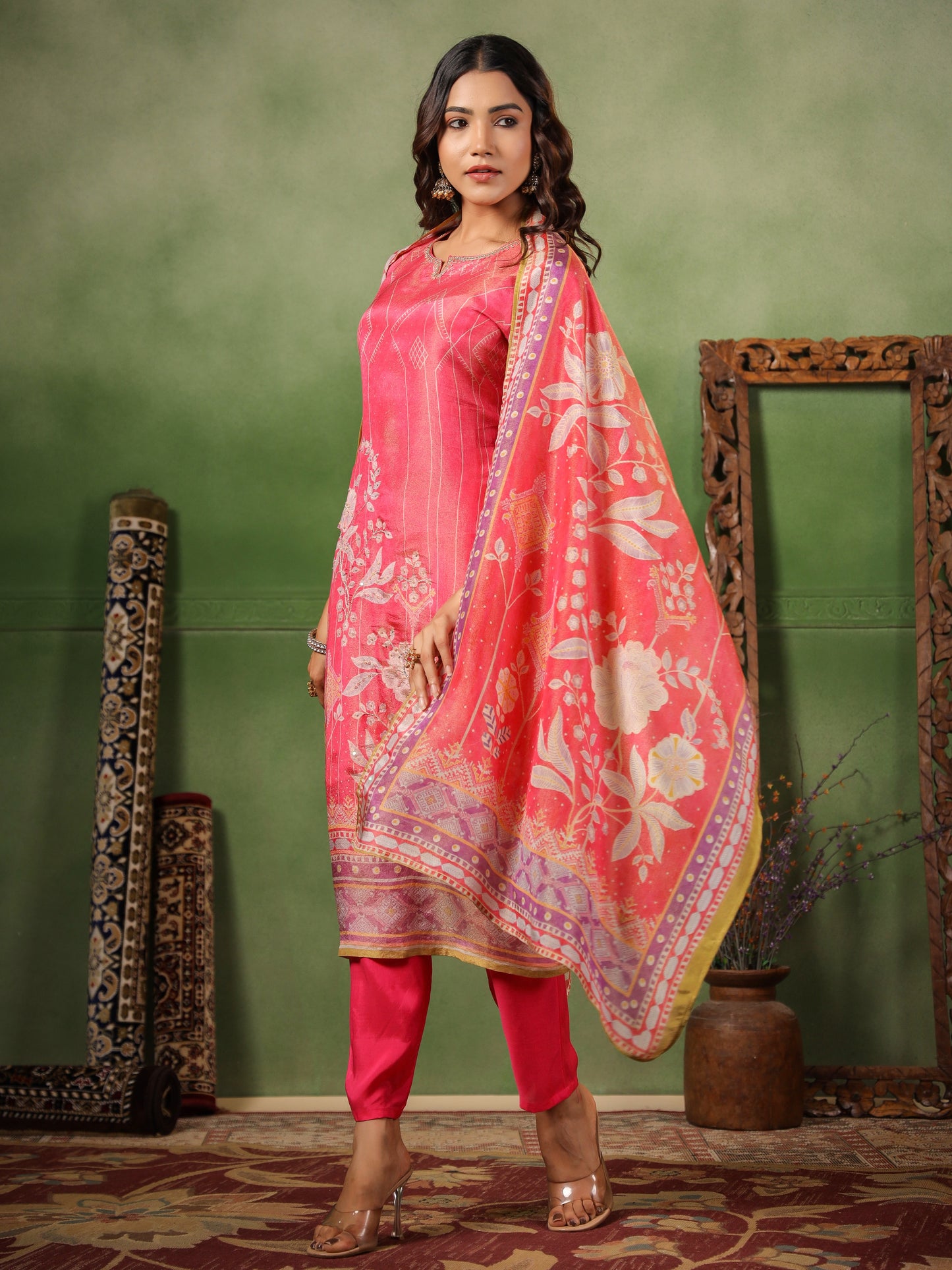 Blush pink Shimmer Suit Set