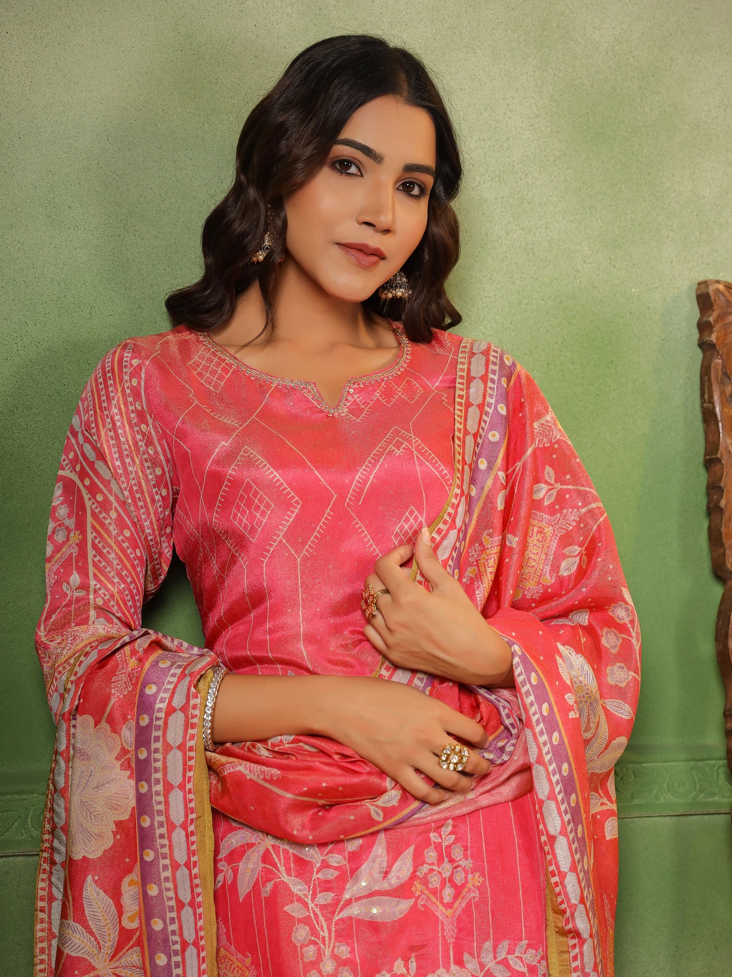 Blush pink Shimmer Suit Set