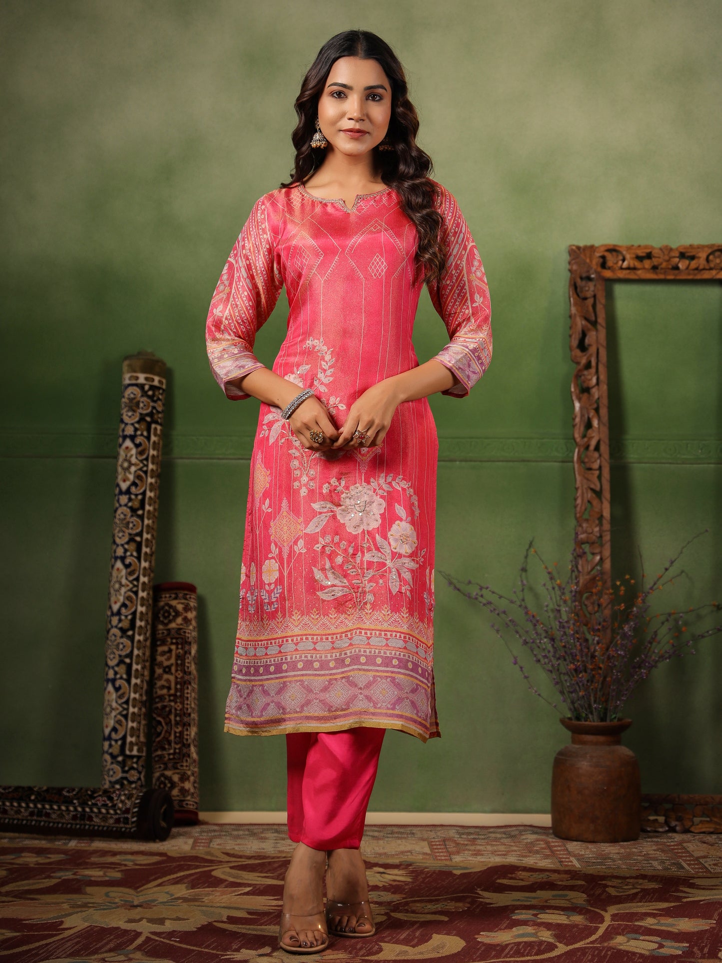 Blush pink Shimmer Suit Set