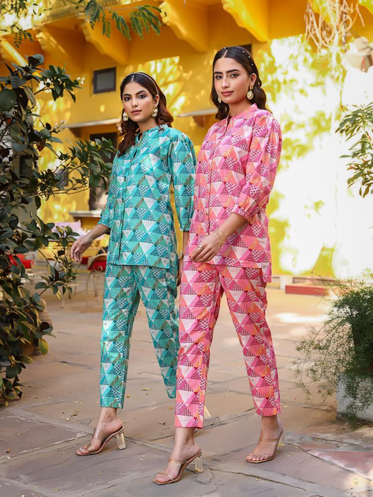 Pink Abstract Co-ord Set