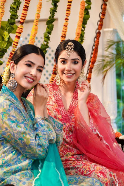 Gajri A-line Floral Suit Set