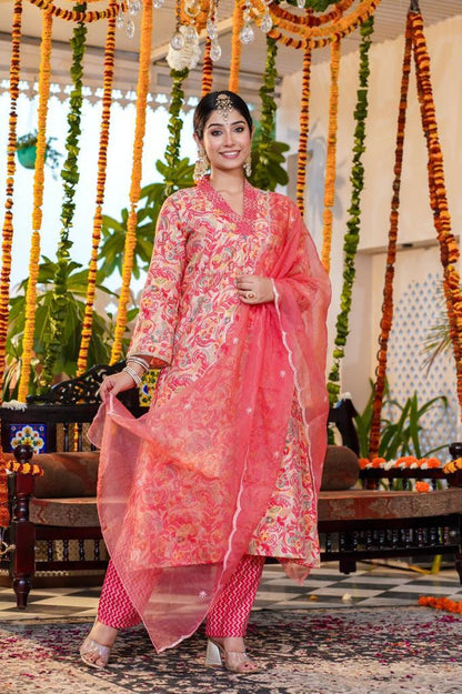 Gajri A-line Floral Suit Set