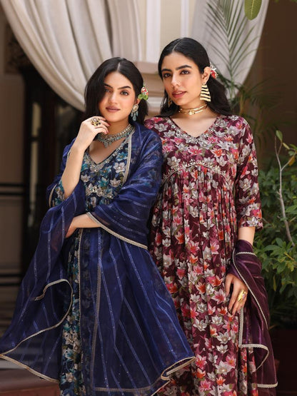 Blue kalidar Suit set
