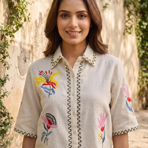 Fable Floral Embroidered Co-ord Set